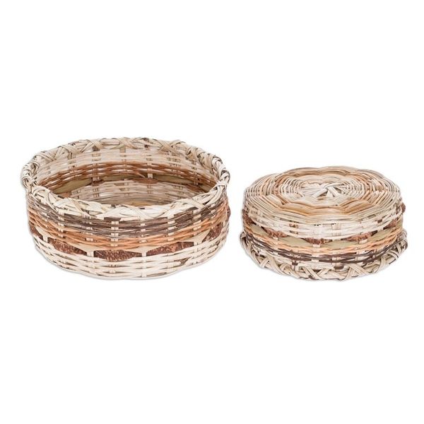 Alternate image for Handwoven Natural Fiber Baskets Pair Petn Itza Pride