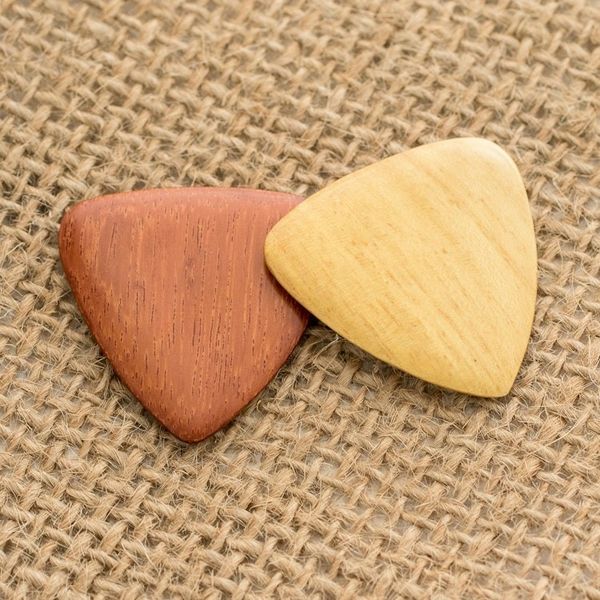 Alternate image for Reclaimed Estoraque and Cypress Wood Guitar Picks Pair Eco Song