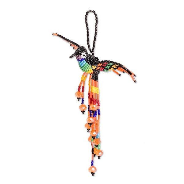 Alternate image for Multicolor Bird-Themed Home Accent Hand Made in Guatemala Hummingbird Waterfall