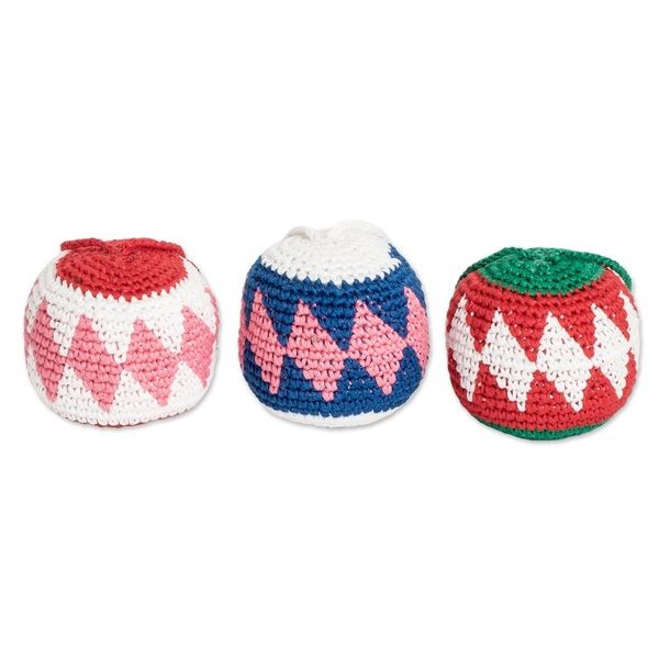 Alternate image for Set of 3 Hand-Knit Cotton Crocheted Ornaments from Guatemala Home Harmony