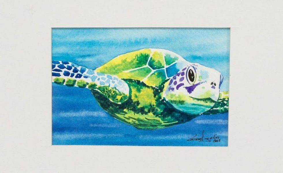Sea Turtle Watercolor Painting 'Colors of the Sea'