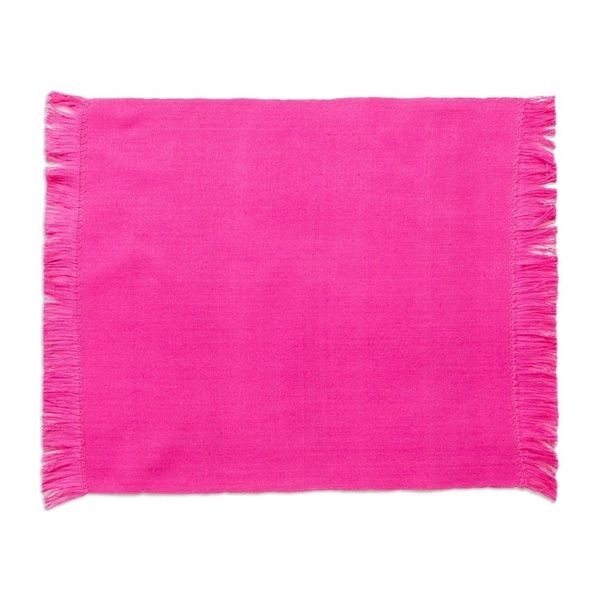 Alternate image for Handwoven Cotton Carmine Placemats with Napkins Set of 4 Carmine Affection