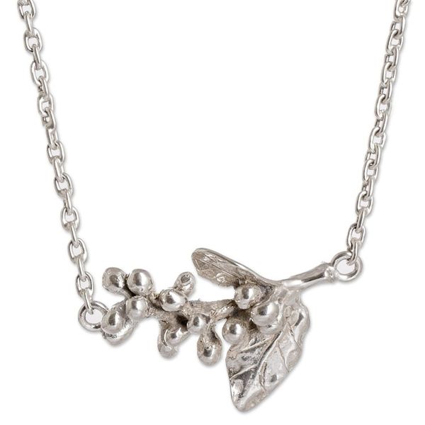 Alternate image for Sterling Silver Necklace with Coffe Branch Pendant Coffee Fragment