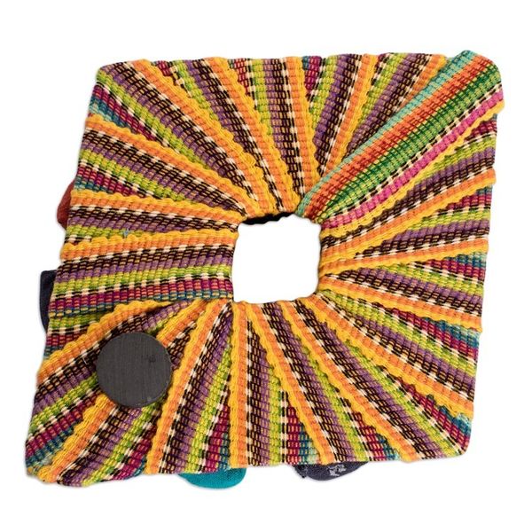 Alternate image for Diamond-Shaped Cotton Worry Doll Magnet from Guatemala Joyful Diamond