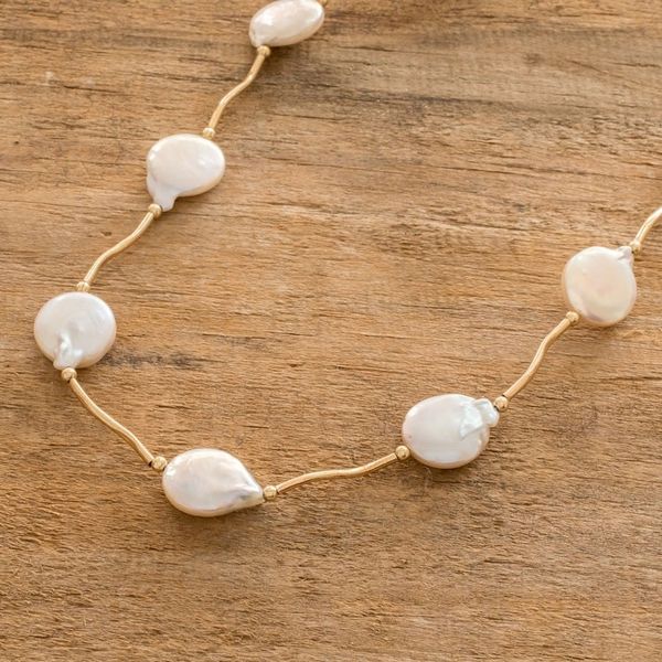 Alternate image for 14k Gold Filled Necklace with Cultured Pearls Golden Destiny