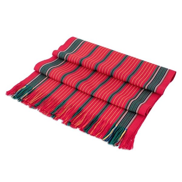 Alternate image for Striped Christmas Table Runner Red Christmas