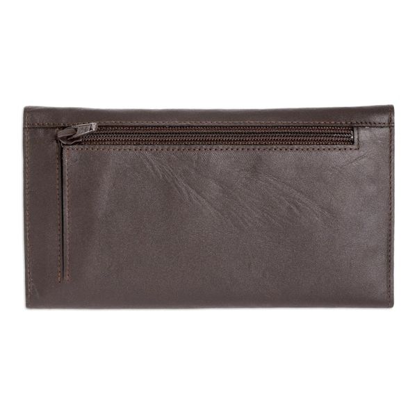 Alternate image for Kitty Cat Jute Trim Brown Leather Wallet Brown Kitty Cats