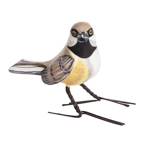 Alternate image for Handmade Bird Sculpture from Guatemala Grey-headed Chickadee