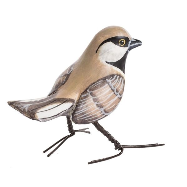 Alternate image for Handmade Bird Sculpture from Guatemala Grey-headed Chickadee