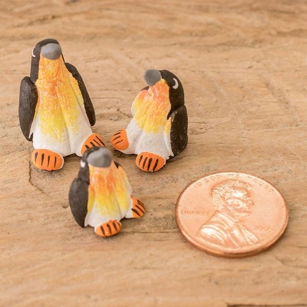 Alternate image for Set of 3 Penguin Ceramic Figurines from Guatemala Penguin Reunion