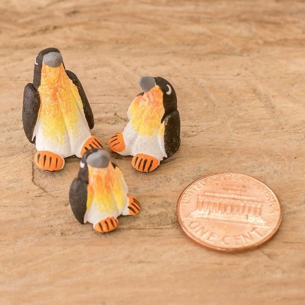 Alternate image for Set of 3 Penguin Ceramic Figurines from Guatemala Penguin Reunion