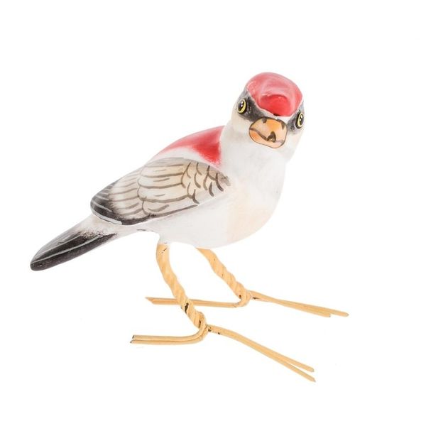 Alternate image for Artisan Crafted Bird Sculpture Araripe Manakin