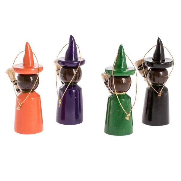 Alternate image for Reclaimed Wooden Ornaments from Guatemala Set of 4 Halloween