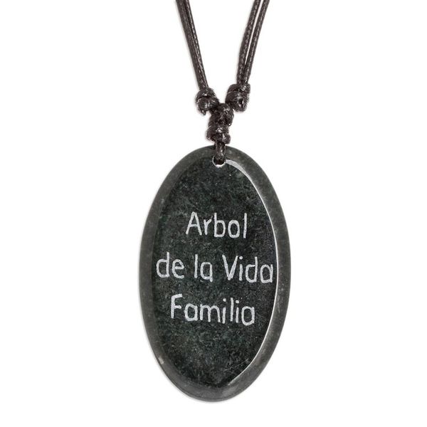 Alternate image for Tree of Life-themed Unisex Adjustable Jade Pendant Necklace Family Tree of Life