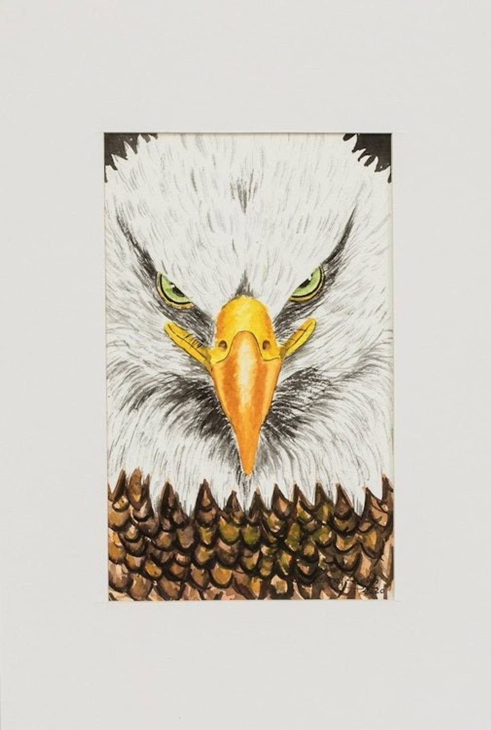Original Eagle Painting from Guatemala 'Courage'
