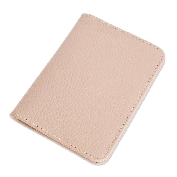 Alternate image for Beige Leather Passport Holder Travel the World in Beige