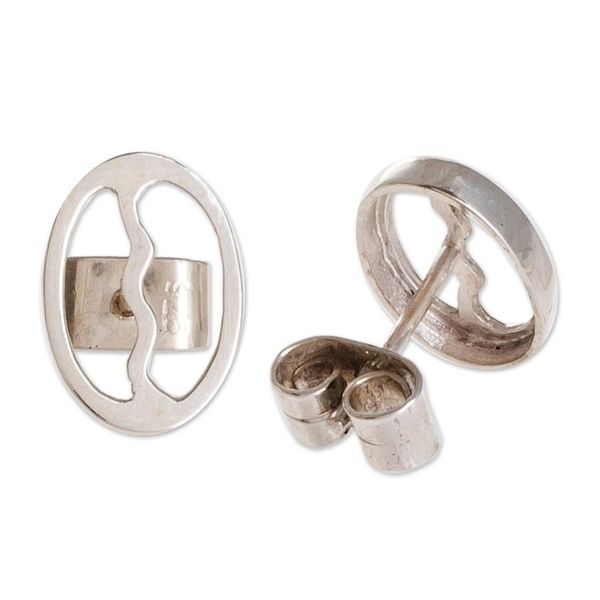 Alternate image for Sterling Silver Coffee Bean Stud Earrings from Guatemala Cafe Love