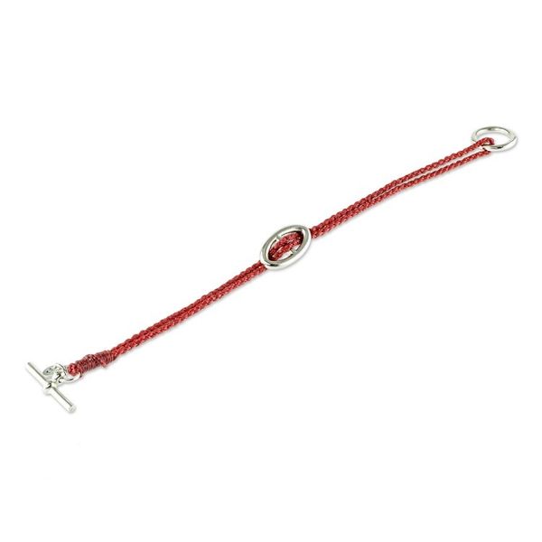 Alternate image for Buckle Accent Red Cord Bracelet Red Braids