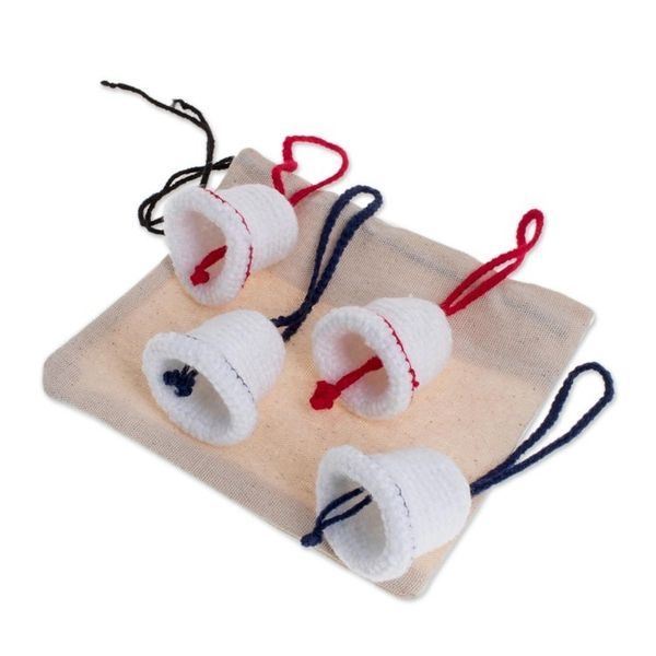 Alternate image for Hand-Crocheted Bell-Shaped Ornaments Set of 4 Bells of Bethlehem