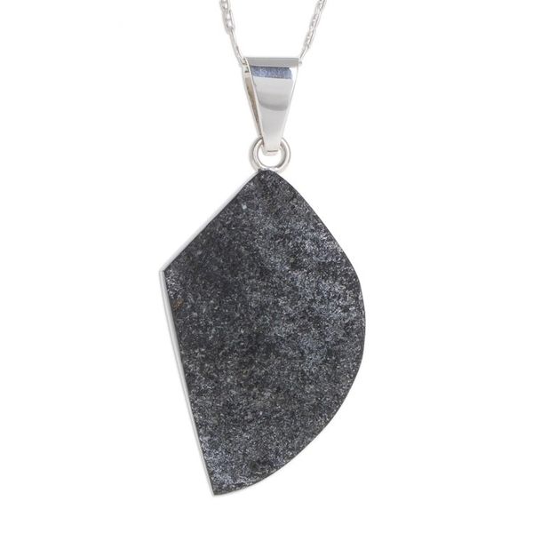 Alternate image for Blade-Shaped Jade Pendant Necklace from Guatemala Mayan Ax in Black