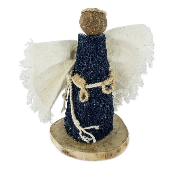 Alternate image for Central American Natural Fiber Angel Statuette Night Angel