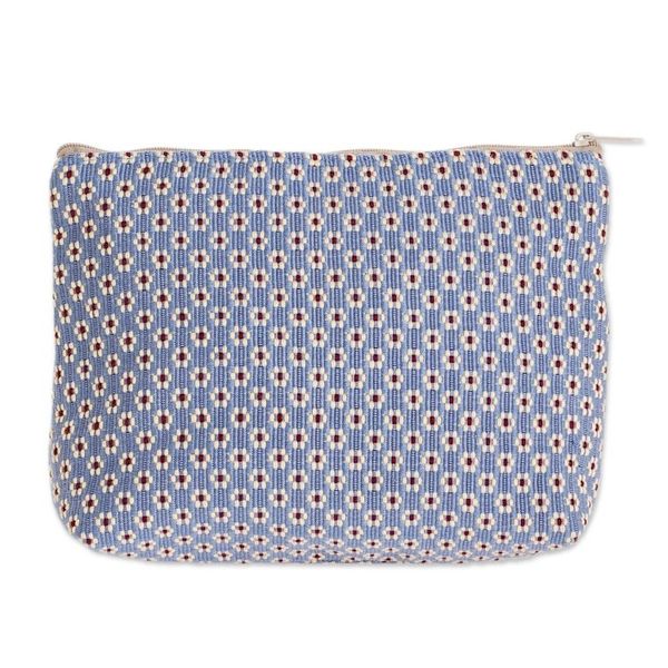 Alternate image for Floral Cotton Cosmetic Bag Blue Ditsy