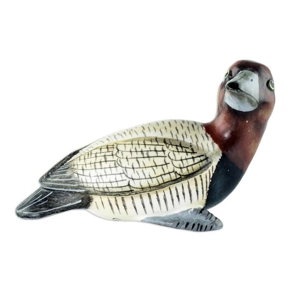 Alternate image for Guatemala Handcrafted Ceramic Canvasback Duck Figurine Canvasback Duck