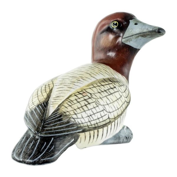 Alternate image for Guatemala Handcrafted Ceramic Canvasback Duck Figurine Canvasback Duck