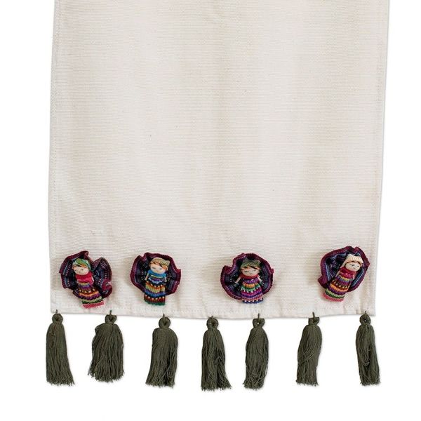 Alternate image for Worry Doll Motif Cotton Table Runner Ixmucans Table