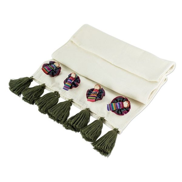 Alternate image for Worry Doll Motif Cotton Table Runner Ixmucans Table