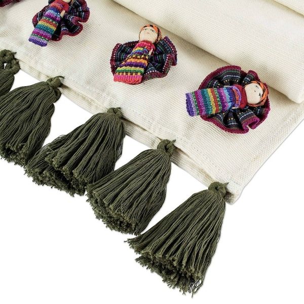 Alternate image for Worry Doll Motif Cotton Table Runner Ixmucans Table