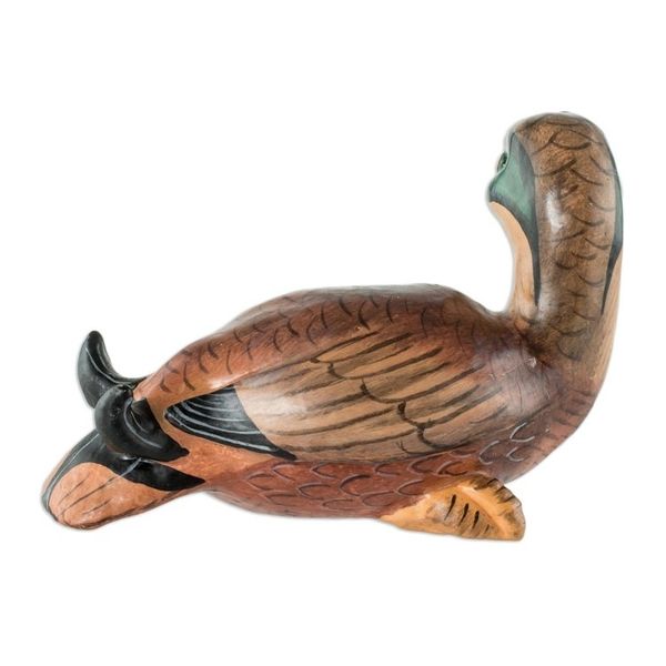 Alternate image for Guatemala Handcrafted Ceramic American Black Duck Figurine American Black Duck