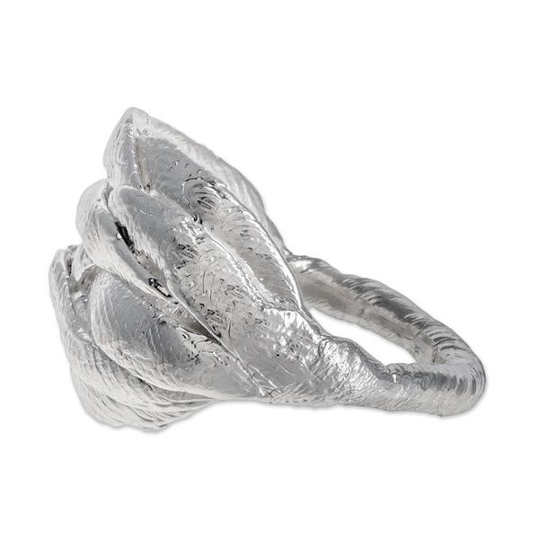 Alternate image for Textured Sterling Silver Cocktail Ring from Costa Rica Textured Braids