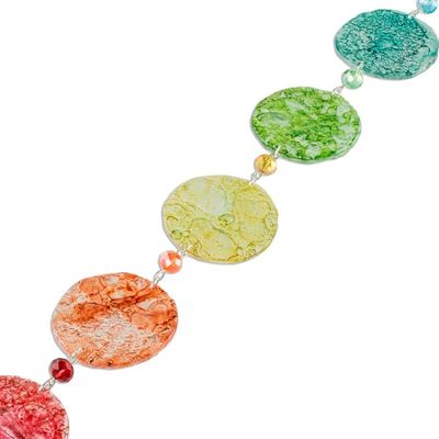 Alternate image for Chakra Themed Recycled CD Hanging Ornament Eco Chakra