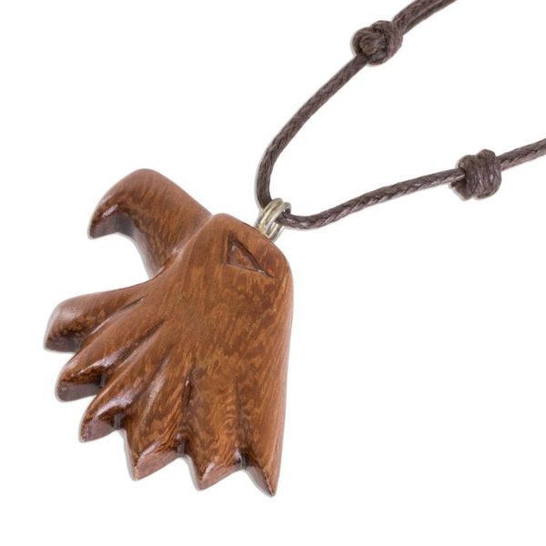 Alternate image for Conacaste Wood Eagle Pendant Necklace from Costa Rica Conacaste Bold Eagle