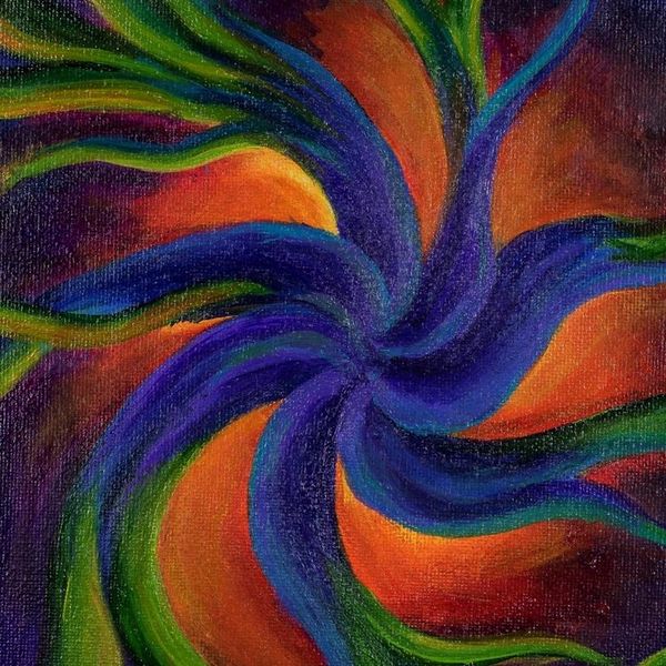 Alternate image for Signed Abstract Painting from Costa Rica Germinating