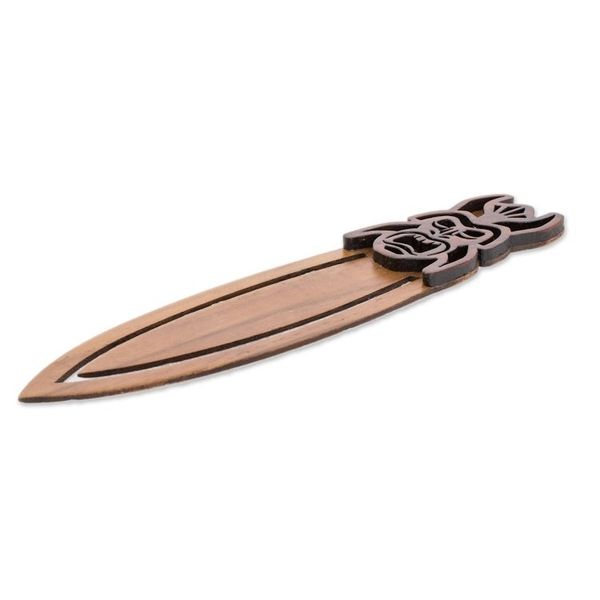 Alternate image for Boruca-Themed Teak Wood Bookmark from Costa Rica Boruca Mask