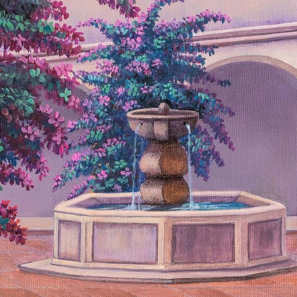 Alternate image for Signed Architectural Painting by a Guatemalan Artist Ancient Capuchinas