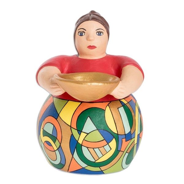 Alternate image for Hand-crafted Ceramic Female Sculpture From Nicaragua Cultura