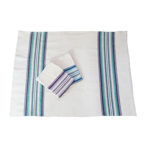 Alternate image for Set of 3 Handwoven Guatemalan Cotton Dish Towels Berry Colors