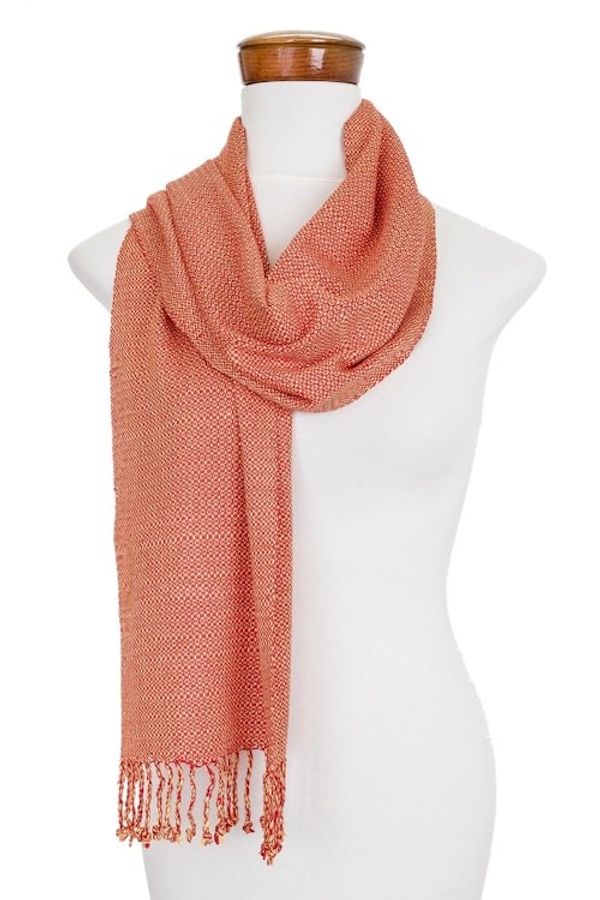Alternate image for Guatemalan Hand Loomed Paprika and Yellow Colored Scarf Paprika Spice