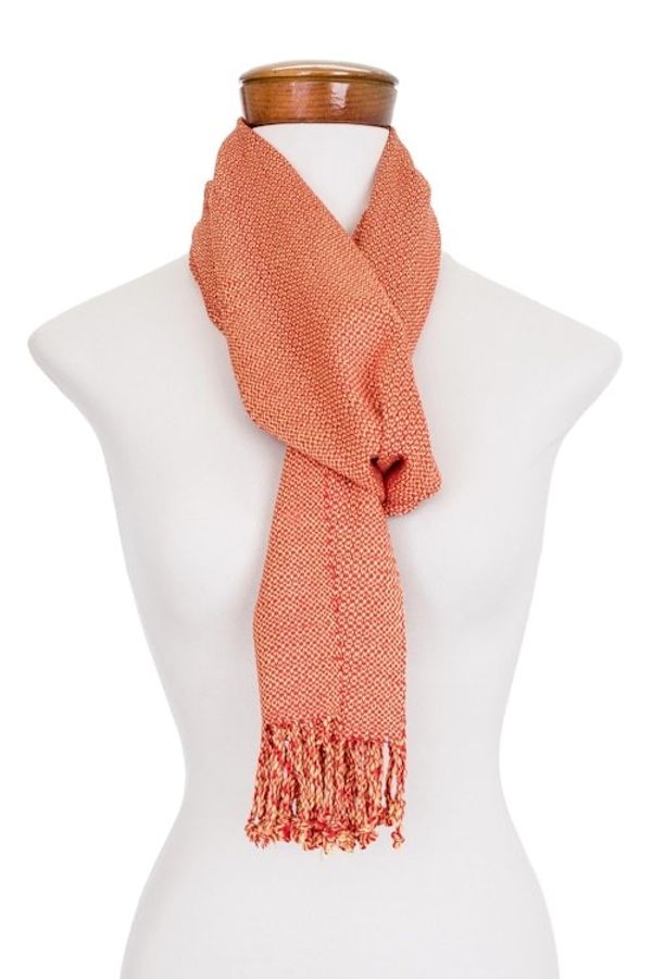 Alternate image for Guatemalan Hand Loomed Paprika and Yellow Colored Scarf Paprika Spice