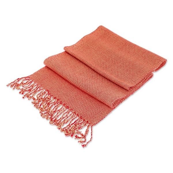 Alternate image for Guatemalan Hand Loomed Paprika and Yellow Colored Scarf Paprika Spice