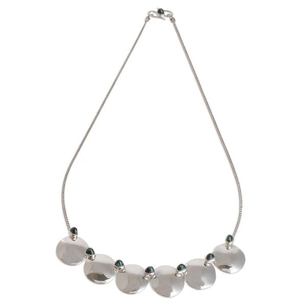 Alternate image for Circle Pattern Jade Pendant Necklace from Guatemala Six Mirrors