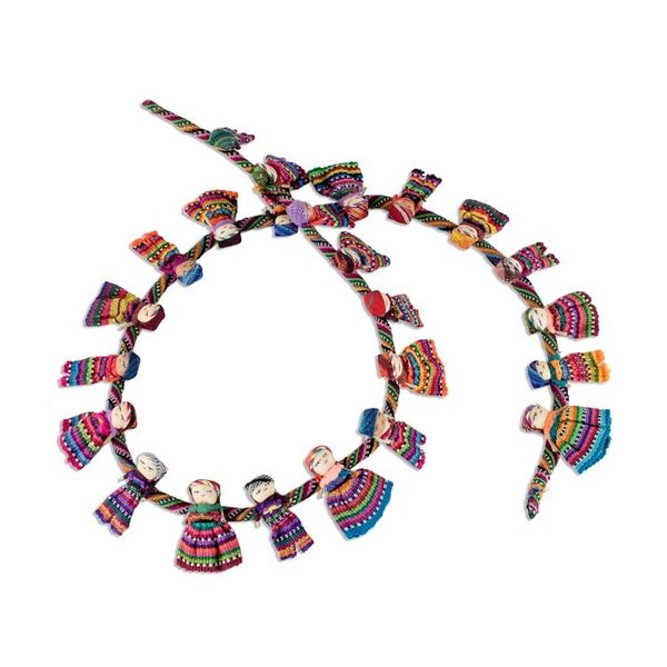 Alternate image for Artisan Crafted Guatemalan Worry Doll Garland Joy and Diversity