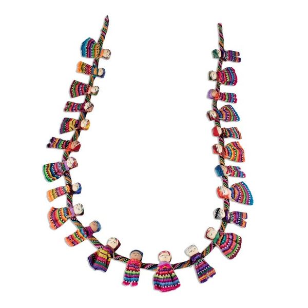 Alternate image for Artisan Crafted Guatemalan Worry Doll Garland Joy and Diversity