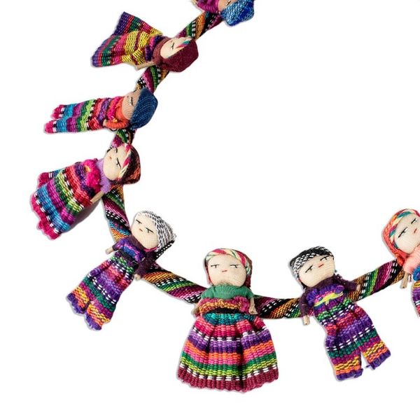 Alternate image for Artisan Crafted Guatemalan Worry Doll Garland Joy and Diversity