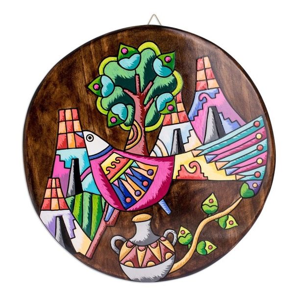 Alternate image for Decorative Painted Wood Plaque Beautiful Land