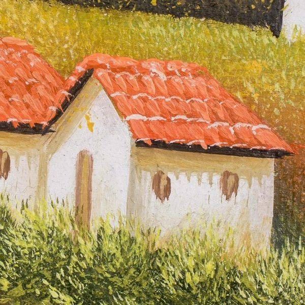 Alternate image for Signed Folk Art Landscape Painting from Guatemala Zunil