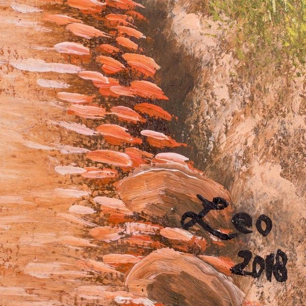 Alternate image for Signed Folk Art Landscape Painting from Guatemala Zunil